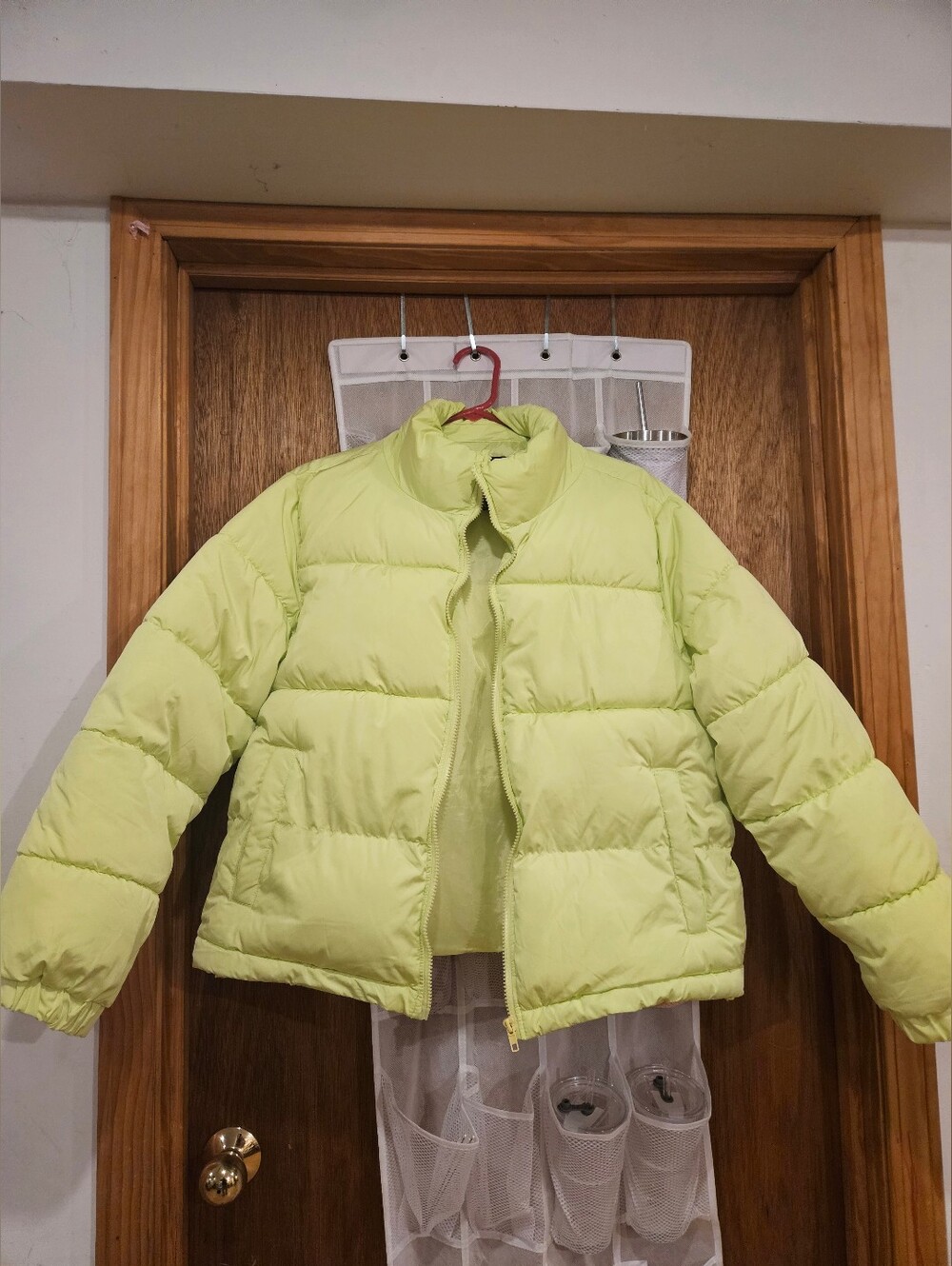 Forever 21 Neon Lime Puffer Jacket
